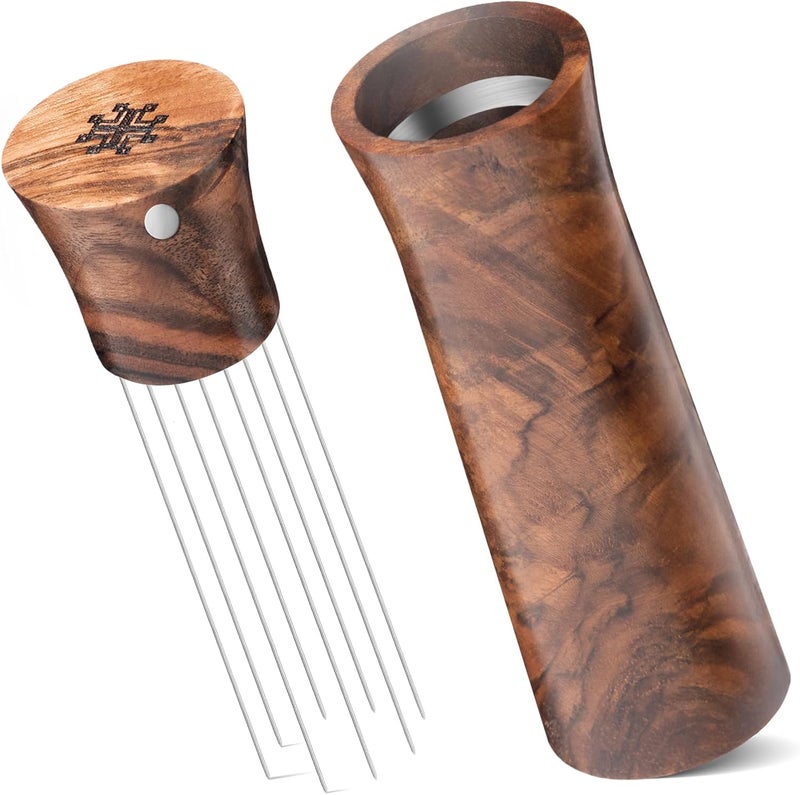 CREATMOR WDT Tool Espresso Stirrers - Coffee Distributor Barista Tools - Espresso Needle Distribution Tool for Coffee Accessories Kit - Walnut Wood Gifts for Coffee Lovers (Large) - Image 1